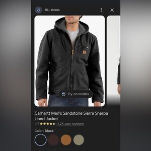 Carhartt Men’s Sherpa Lined Heavyweight Hooded Jacket